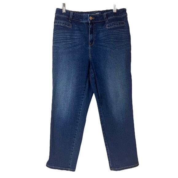 Chico’s Jeans Platinum Crop High Rise Dark Wash Chico’s Size 1 - Women's Size 8 - Picture 1 of 7